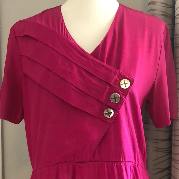 Vintage 80’s woven midi dress - Picture 2 of 6